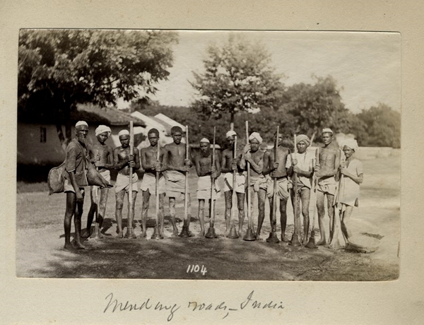 Group Photograph of Workers Repairing Road