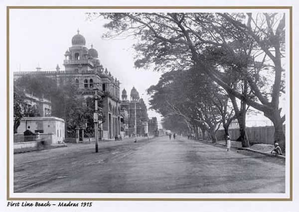 Madras (Chennai) First Line Beach - 1915