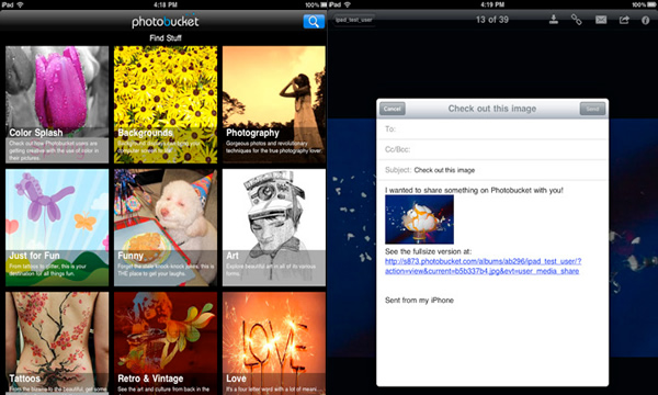Photobucket for iPad - Useful Photography Apps for iPad