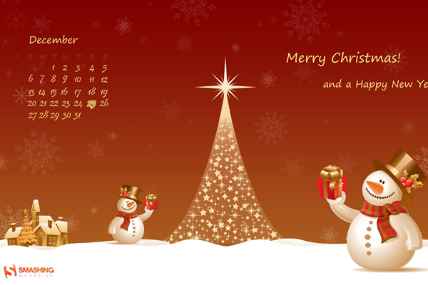 Christmas background with smiling snowmen with wool hats and scarfs. Merry  Christmas holiday wallpaper 31056517 Stock Photo at Vecteezy