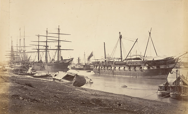 Hooghly River Bank after the Cyclone - Calcutta (Kolkata) 1867