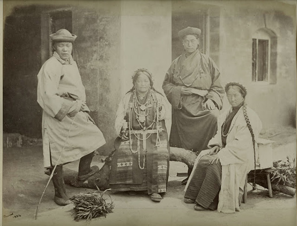 Group Photograph of Bhutia People of Darjeeling - 1860's
