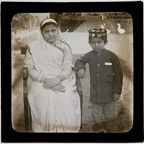 Parsi woman and son - India