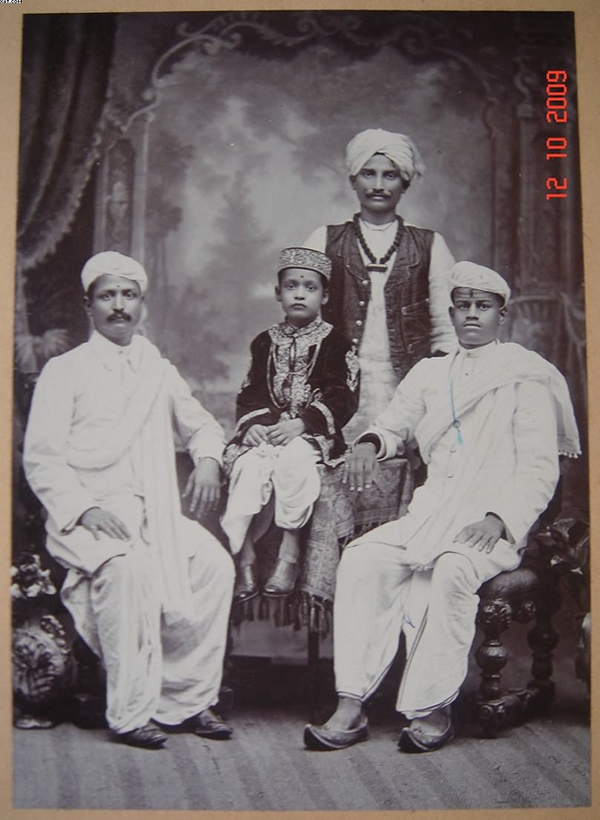 Vintage Studio Photograph of Marwari Traders - Bombay (Mumbai)