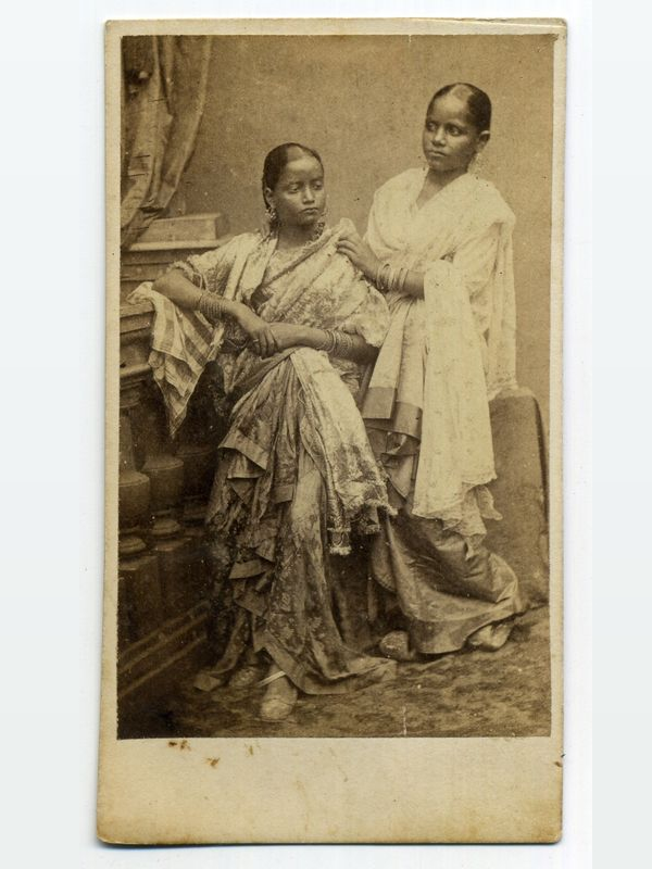 Two Indian Ladies in Sari - Studio Portraits