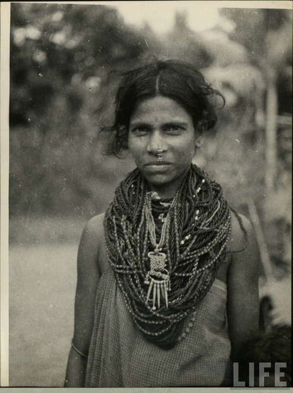 Portrait of an Indian Tribal Woman