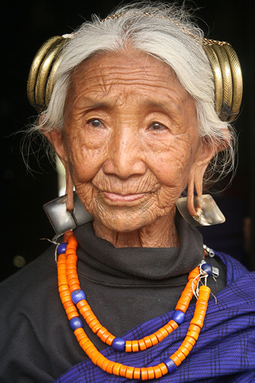 Portrait of Old Woman - Nagaland, India