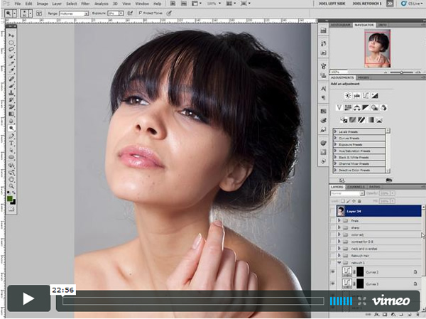 12) Professional Portrait Photo Retouching Video Tutorials 