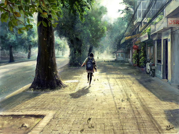 Deserted street - Digital Paintings