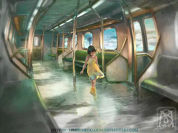 Densha - Strange travel - Digital Paintings