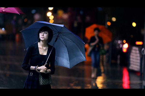 Romance in the Rain - Street Photography