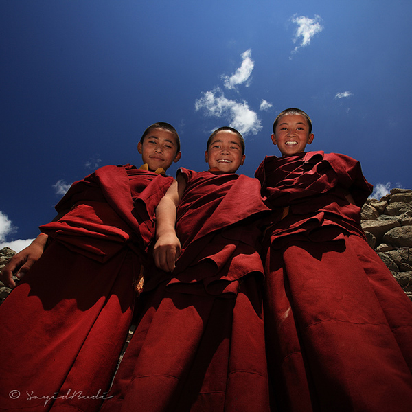 Portrait of Smiling Monks