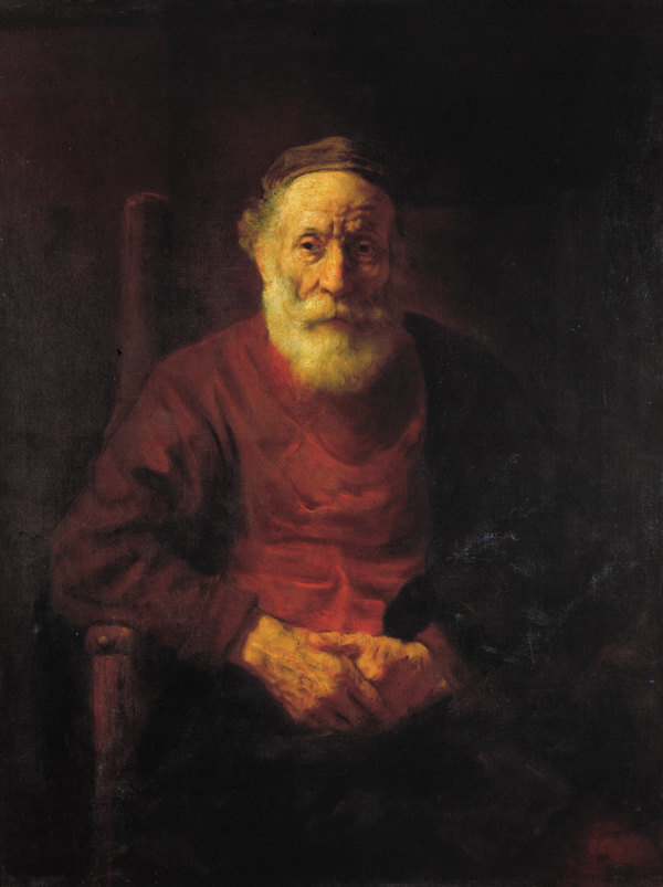 An Old man in Red by Rembrandt Harmenszoon van Rijn