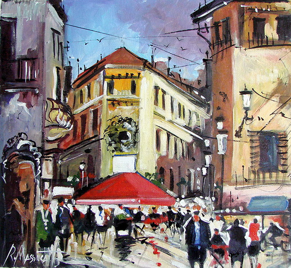 Paris street corner - 30 Inspirational Examples of Traditional Paintings