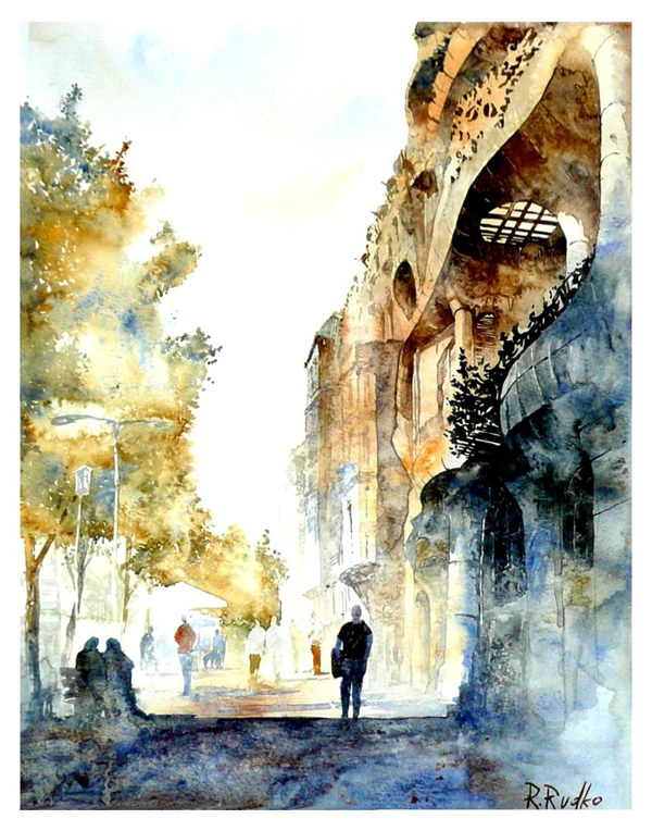 Barcelona watercolour - 30 Inspirational Examples of Traditional Paintings