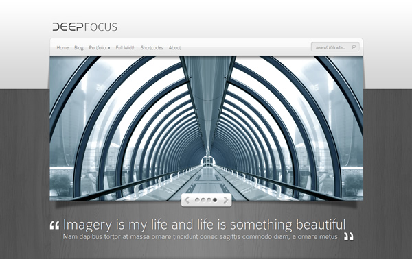 DeepFocus Photography Responsive WordPress Theme