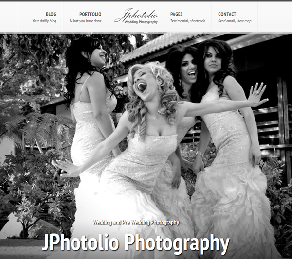 JPhotolio: Responsive Wedding Photography WP Theme