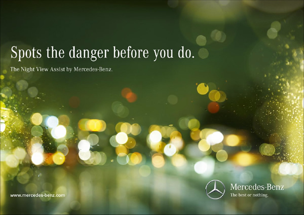 Spots the danger before you do. The Night View Assist by Mercedes-Benz