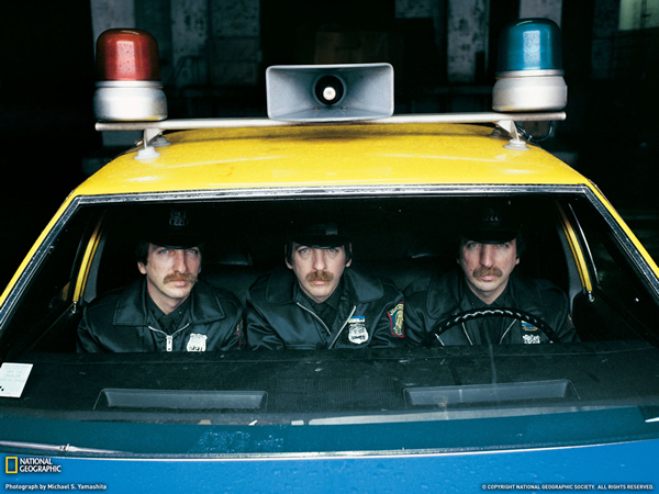 Triplet Policemen, New Jersey by Michael S. Yamashita