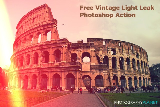 Vintage Light Leak Photoshop Action