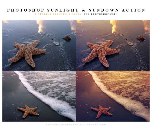 Sunlight and Sundown Photoshop Action