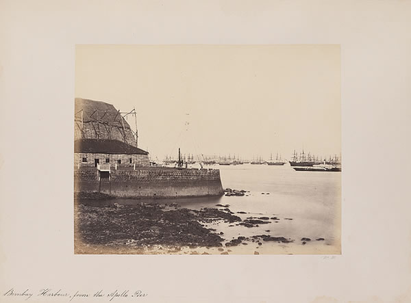 Bombay Harbour, from the Apollo Pier, 1855-1862