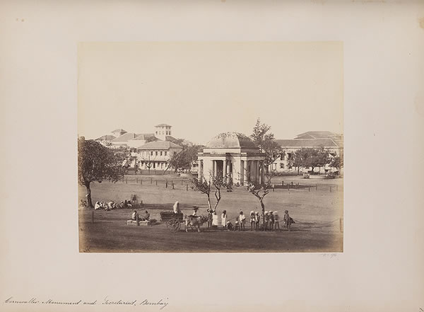 Cornwallis Monument and Secretariat, Bombay (Mumbai), 1855-1862