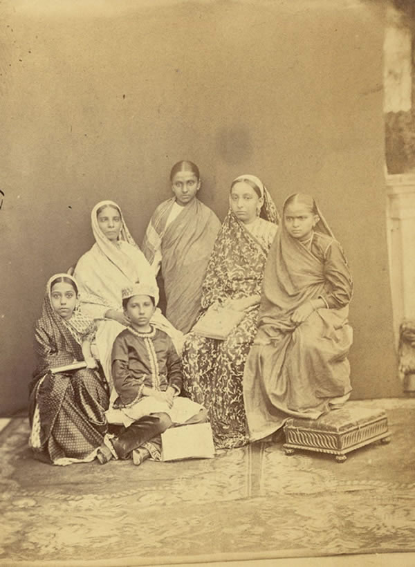 Group of pupils of the Alexandra Native Girls' Institution, Bombay - 1873