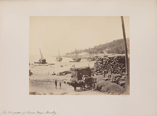 The Chowpattee of Former Days, Bombay (Mumbai) - 1855-1862