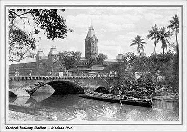 Madras (Chennai) Central Railway Station - 1925