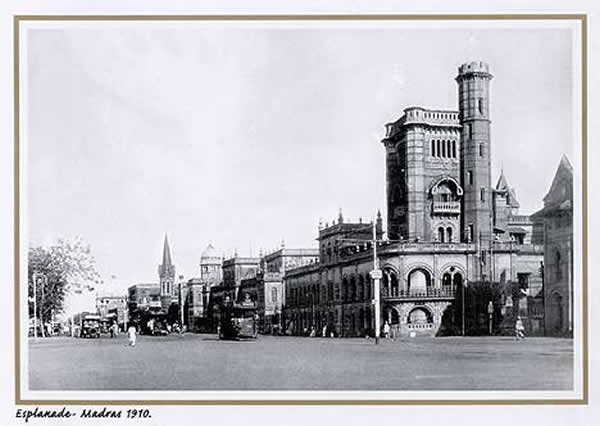 Madras (Chennai) Esplanade - 1910