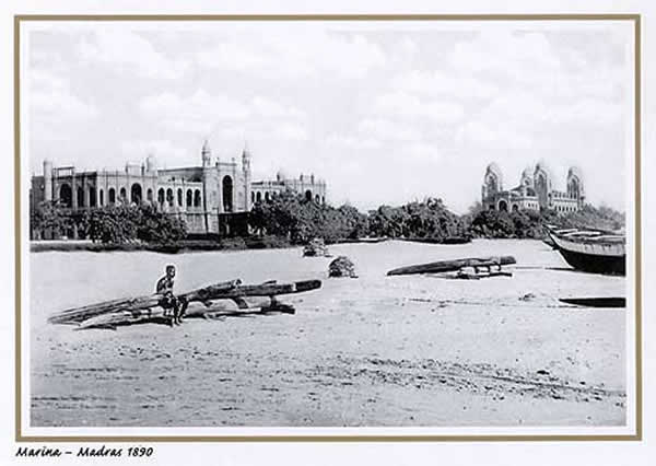 Marina Beach - Madras (Chennai) - 1890