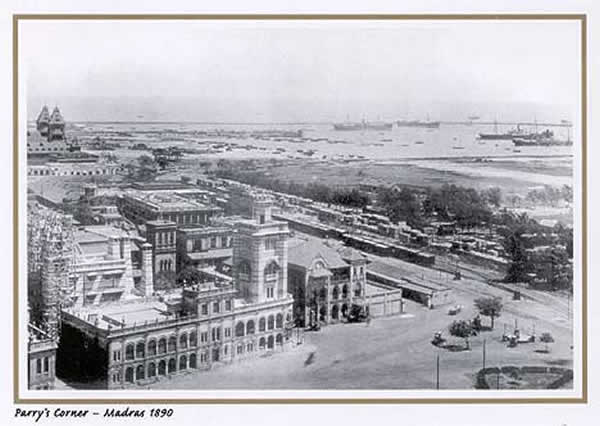 Parry's Corner - Madras (Chennai) - 1890