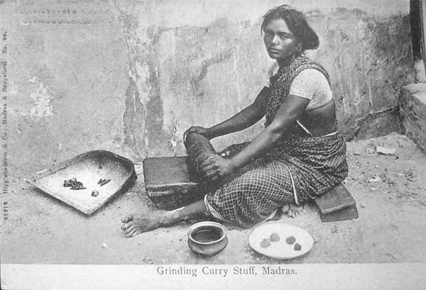 Woman Grinding Curry Stuff - Madras (Chennai)