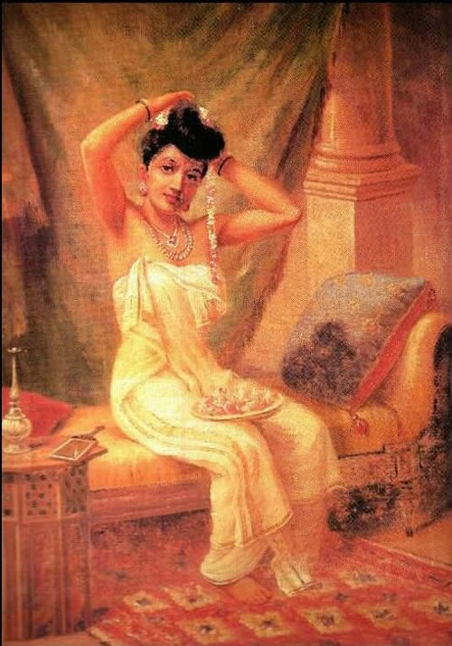 Lady in her Dressing Room by Raja Ravi Varma 