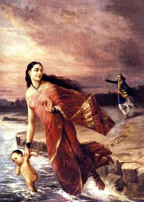 Ganga and Shantanu by Raja Ravi Varma