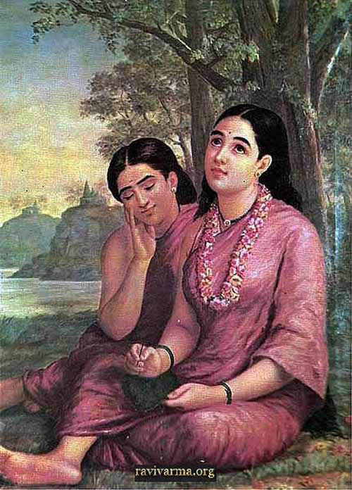 Dreaming Shakuntala by Raja Ravi Varma