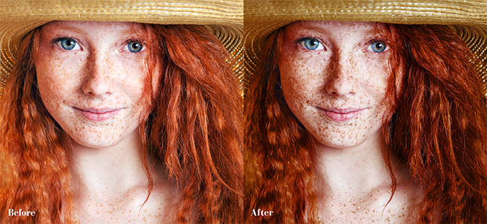 Dramatic Freckles Photoshop Action