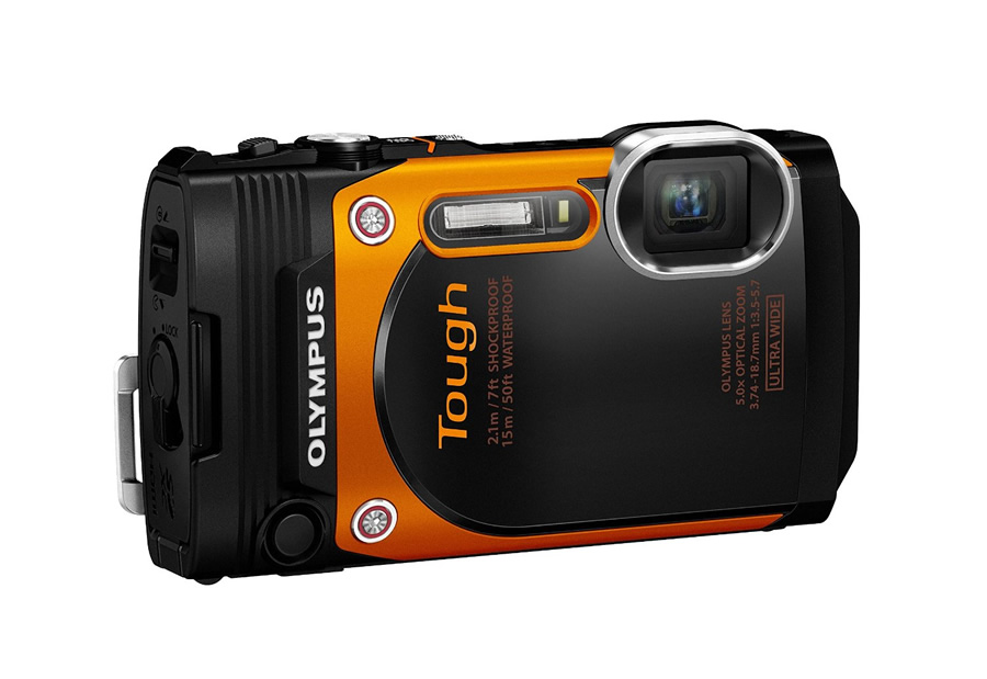 Olympus TG-860 Tough Waterproof Digital Camera with 3-Inch LCD Waterproof to 50 ft., Shockproof to 7 ft., Freeze proof to 14 degrees F, Crushproof to 220 LBF 21mm Ultra-wide lens with 5x optical zoom & 180 degree tilting LCD Sportcam mode (60p movies, High-Speed movies, Time-Lapse movies) Art Filters and in-camera sweep panorama capabilities Built in Wi-Fi & GPS