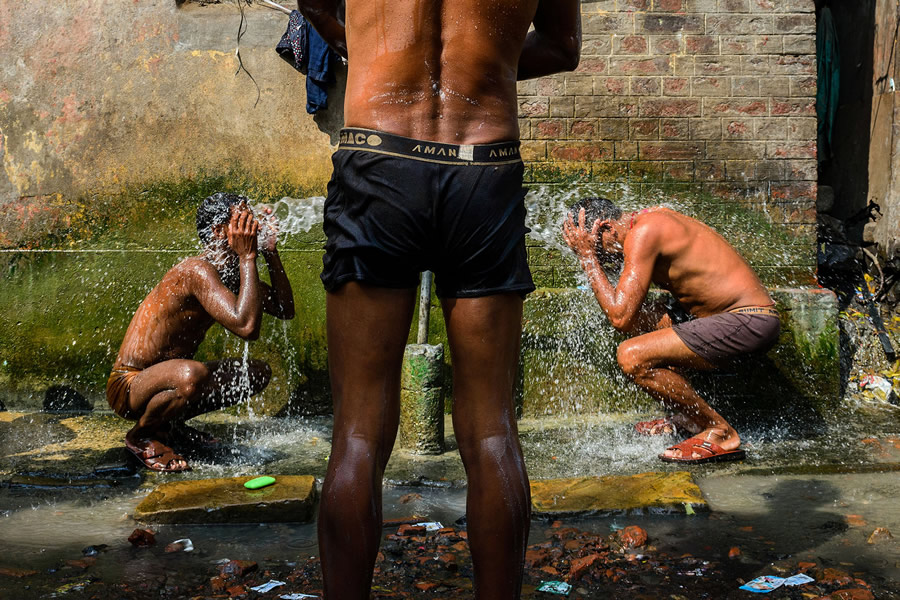 Bath time - Street Photography - Composition, Color, Framing, Best Photos