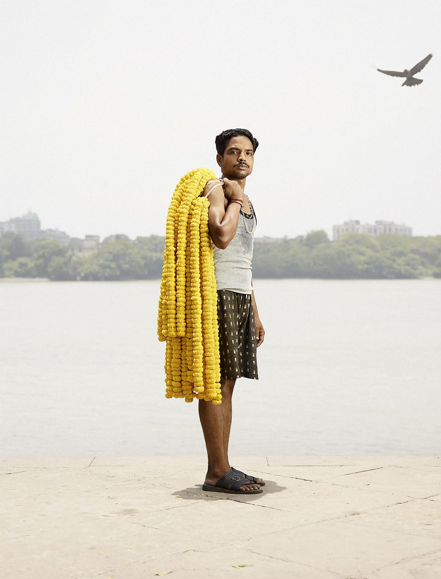 Flower Men In Kolkata - Photo Series By Denmark Photographer Ken Hermann