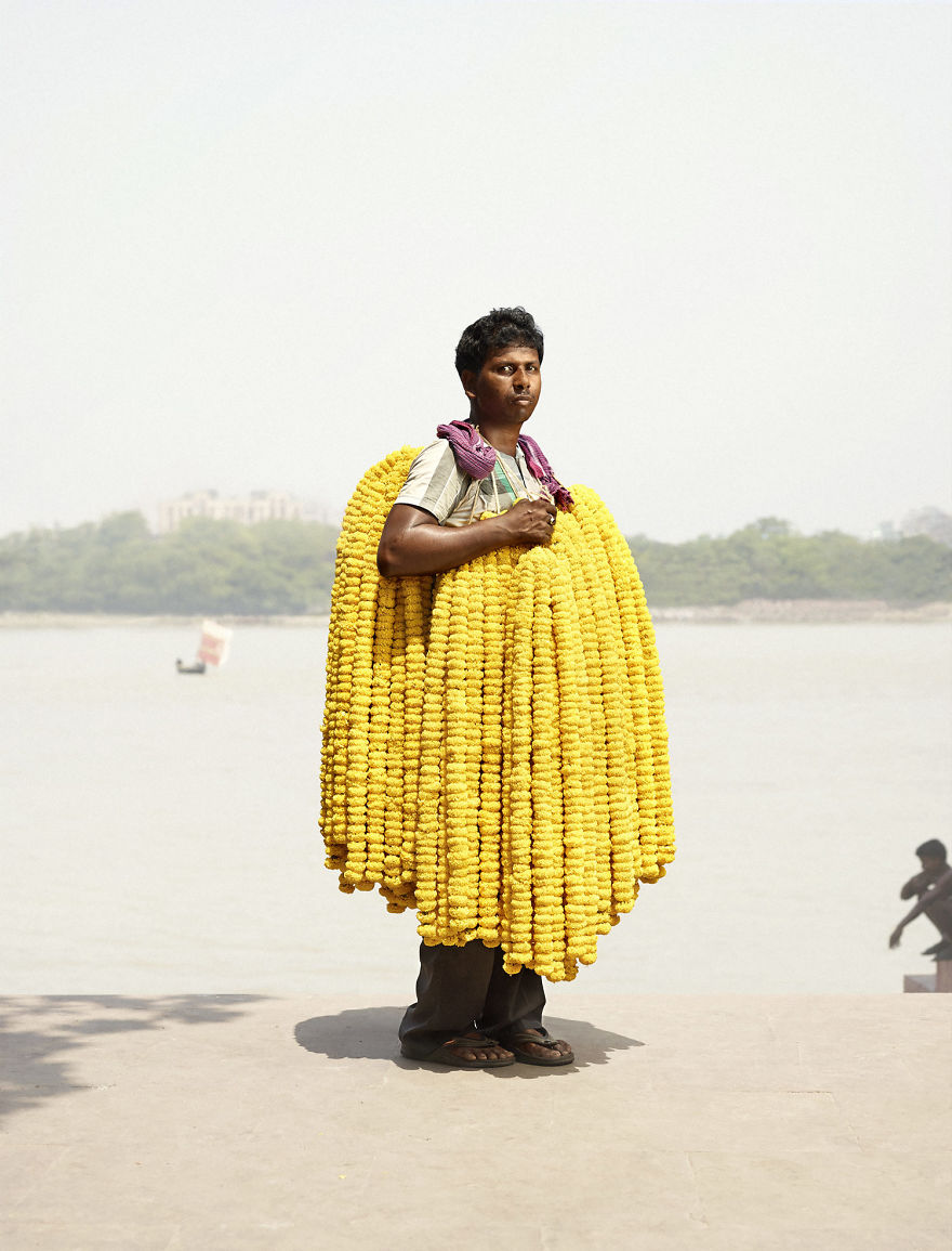 Flower Men In Kolkata - Photo Series By Denmark Photographer Ken Hermann