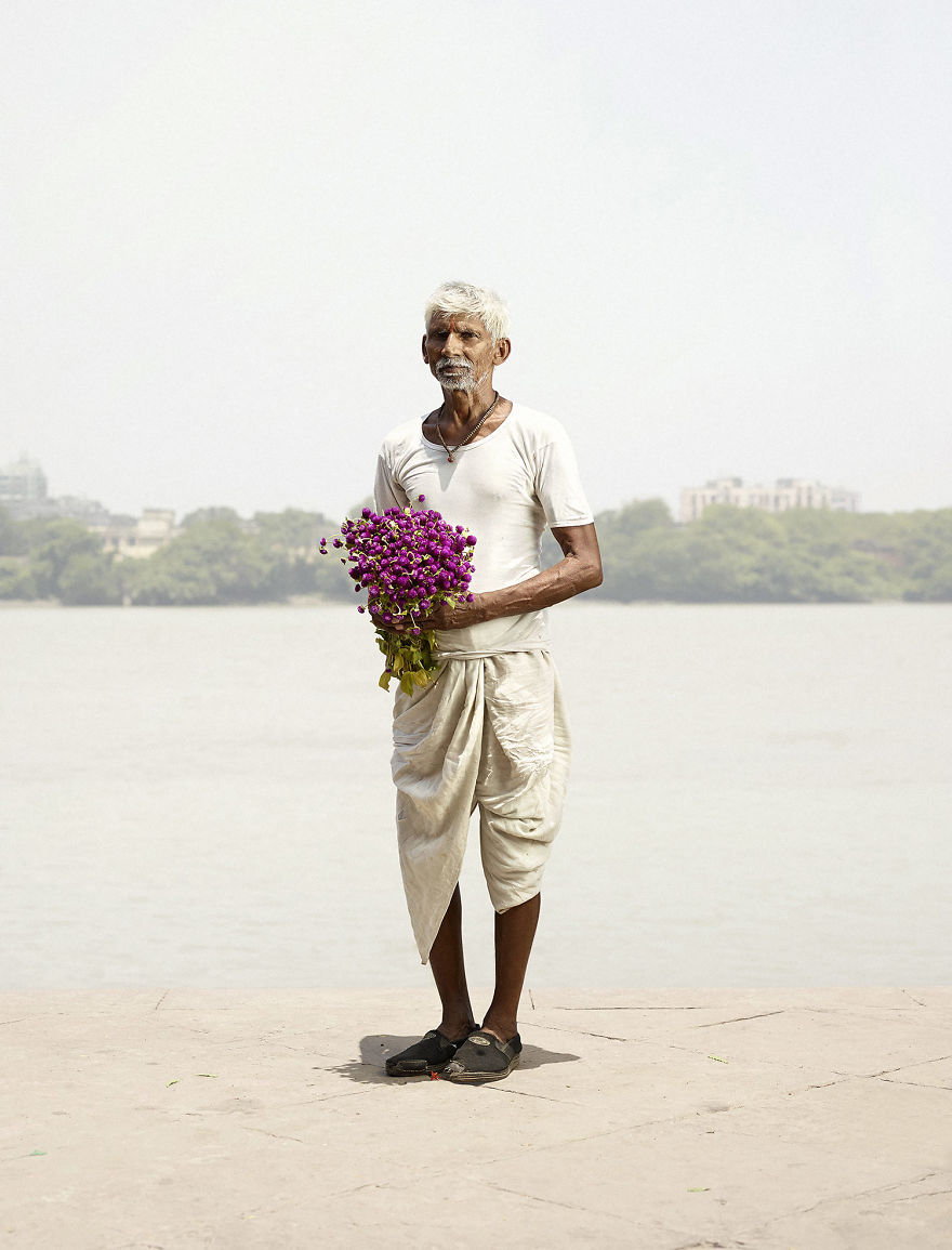 Flower Men In Kolkata - Photo Series By Denmark Photographer Ken Hermann