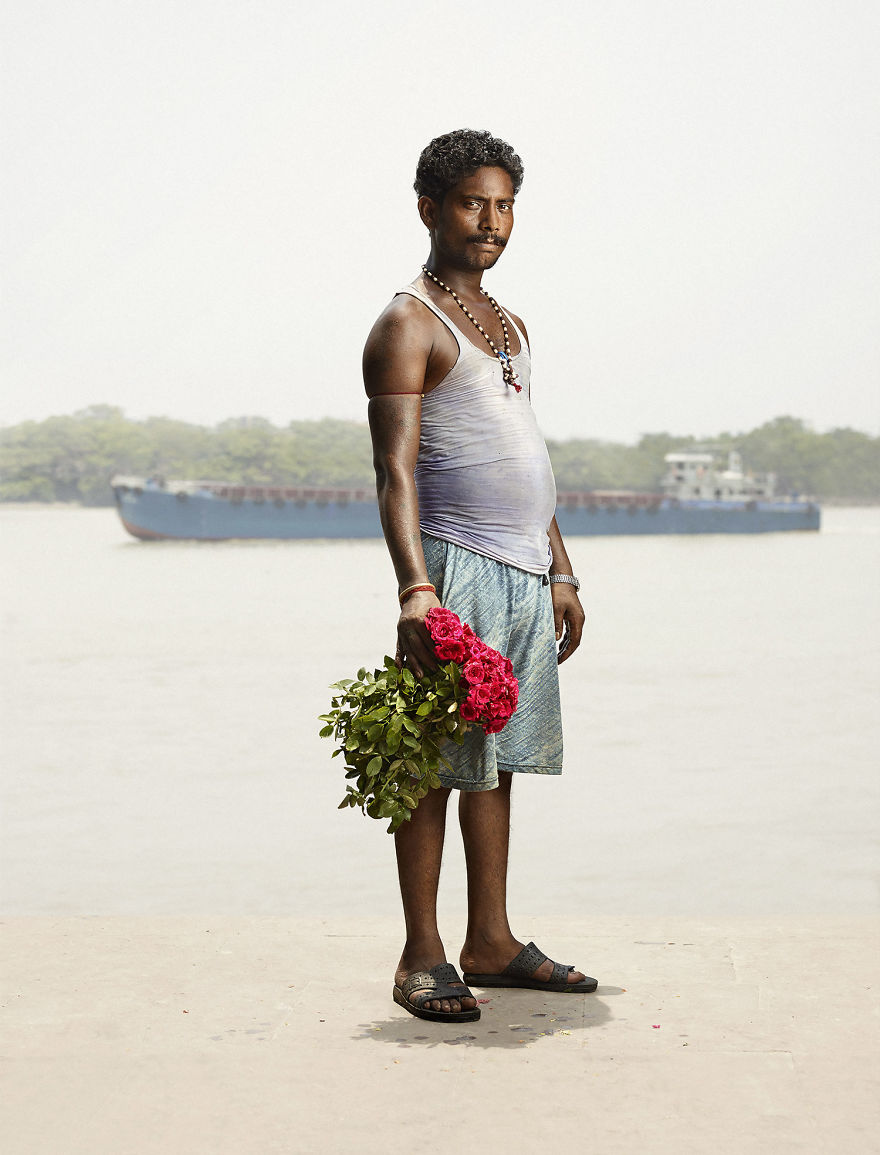 Flower Men In Kolkata - Photo Series By Denmark Photographer Ken Hermann