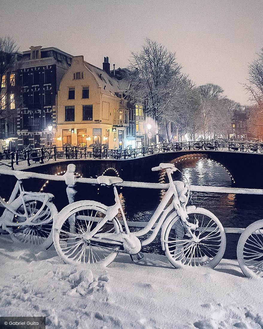 Dutch Photographer Gabriel Guita Beautifully Captured Amsterdam Covered By Heavy Snow