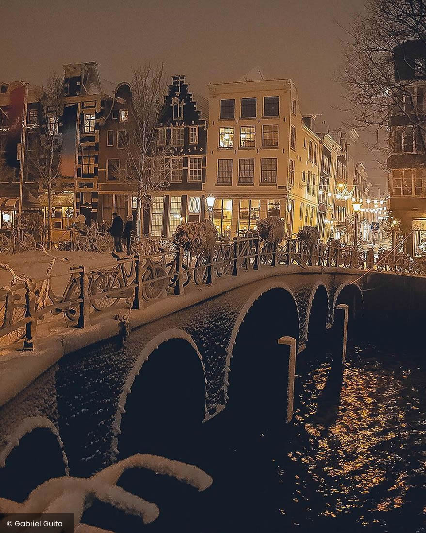 Dutch Photographer Gabriel Guita Beautifully Captured Amsterdam Covered By Heavy Snow