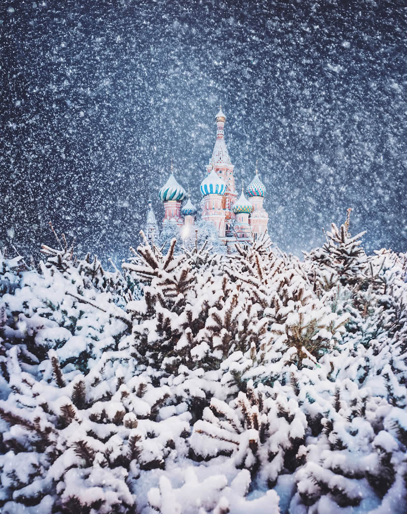 Russian Photographer Kristina Makeeva Beautifully Captured Moscow During Snowfall
