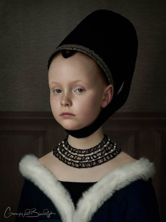 Dutch Photographer Gemmy Woud-Binnendijk Shoots Portraits In the Style Of Classic Paintings