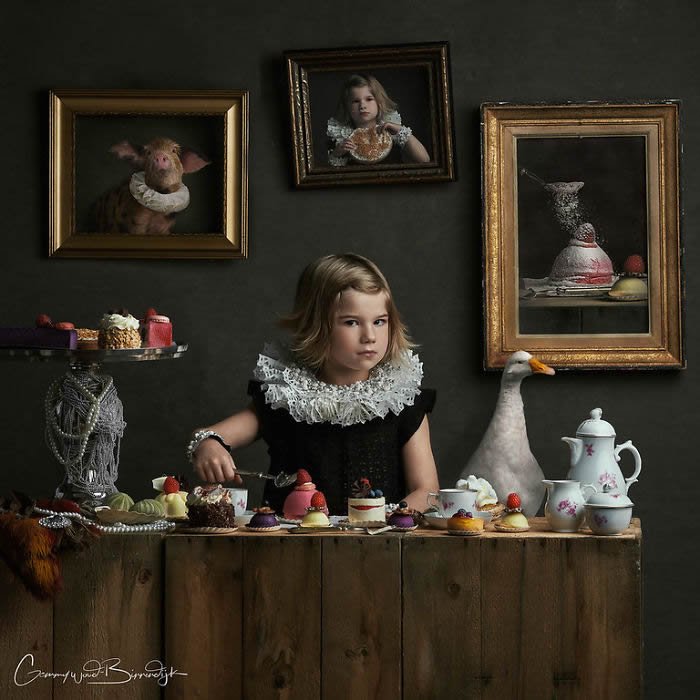 Dutch Photographer Gemmy Woud-Binnendijk Shoots Portraits In the Style Of Classic Paintings