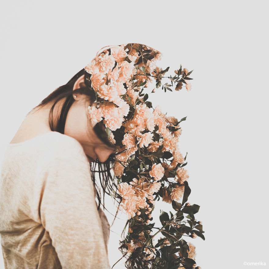 Hiding Behind The Flowers: Fine Art Photography By Omerika